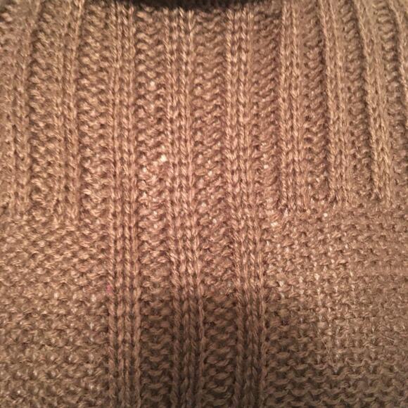 Empire Vintage 70's Taupe 100% Acrylic Knit Roll Neck Sweater Top S - Picture 5 of 6